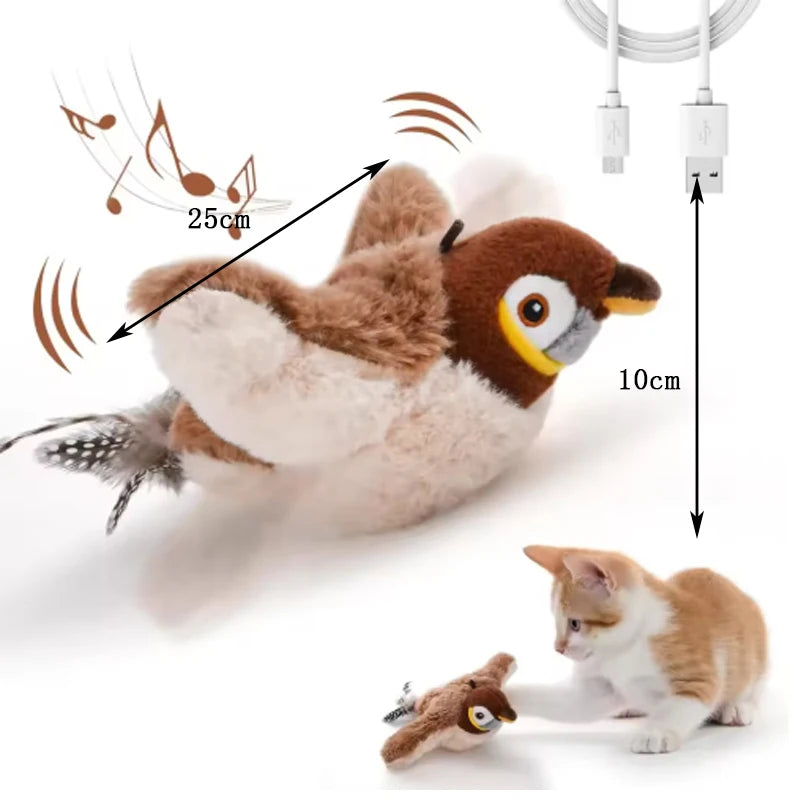 Interactive Motorized Bird Cat Toy