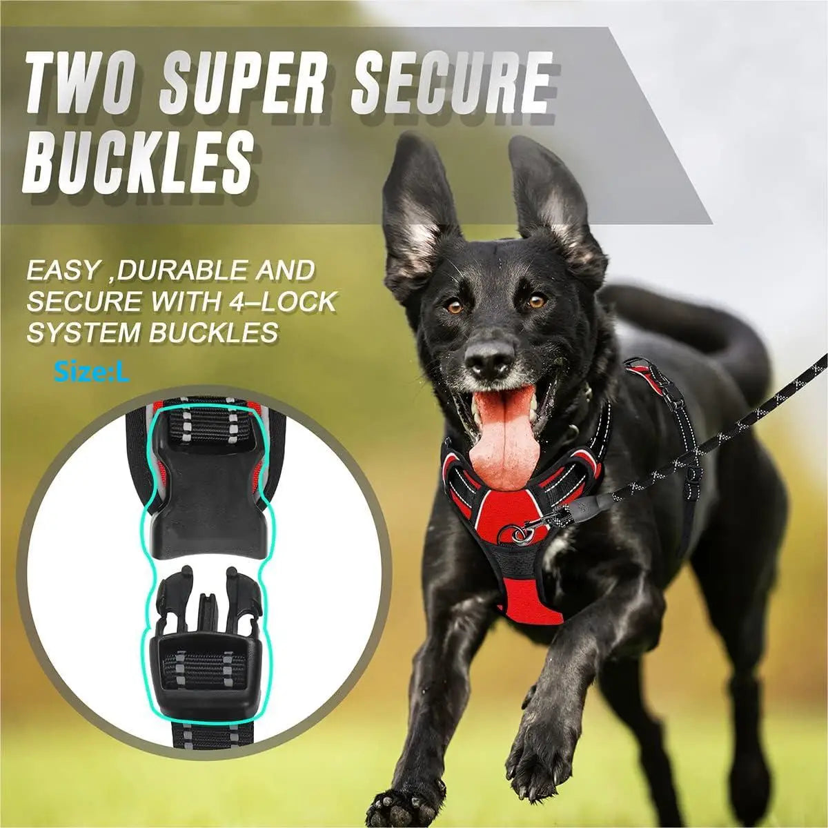 No-Pull Dog Harness with Reflective Strips
