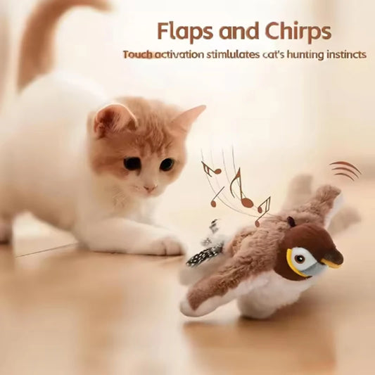 Interactive Motorized Bird Cat Toy