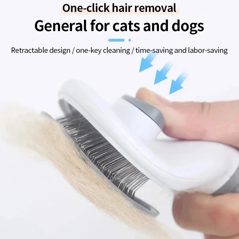 Self-Cleaning Deshedding Brush for Dogs & Cats