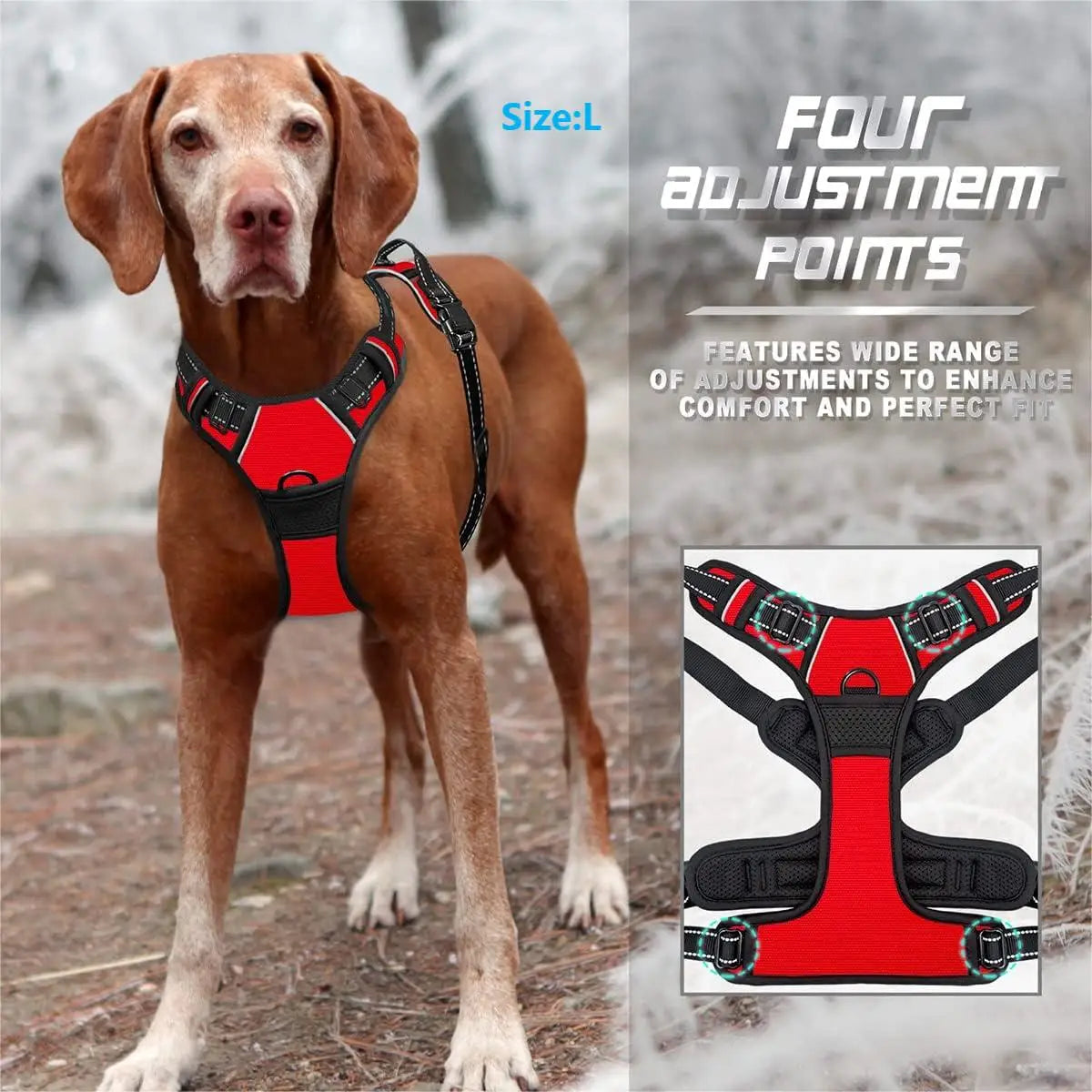 No-Pull Dog Harness with Reflective Strips